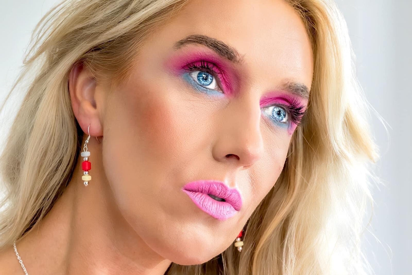 925 Sterling Silver Necklace, Colorful beaded necklace, Bright Multicoloured Necklace, Dainty Necklace, Gift for her,