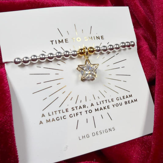 Time to Shine Crystal Star Bracelet