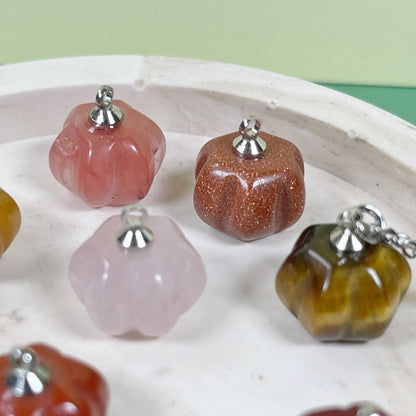 Pumpkin gemstone silver earrings, Halloween gift, Autumn jewelry, Halloween Jewelry, Opal earrings, Pumpkin earrings