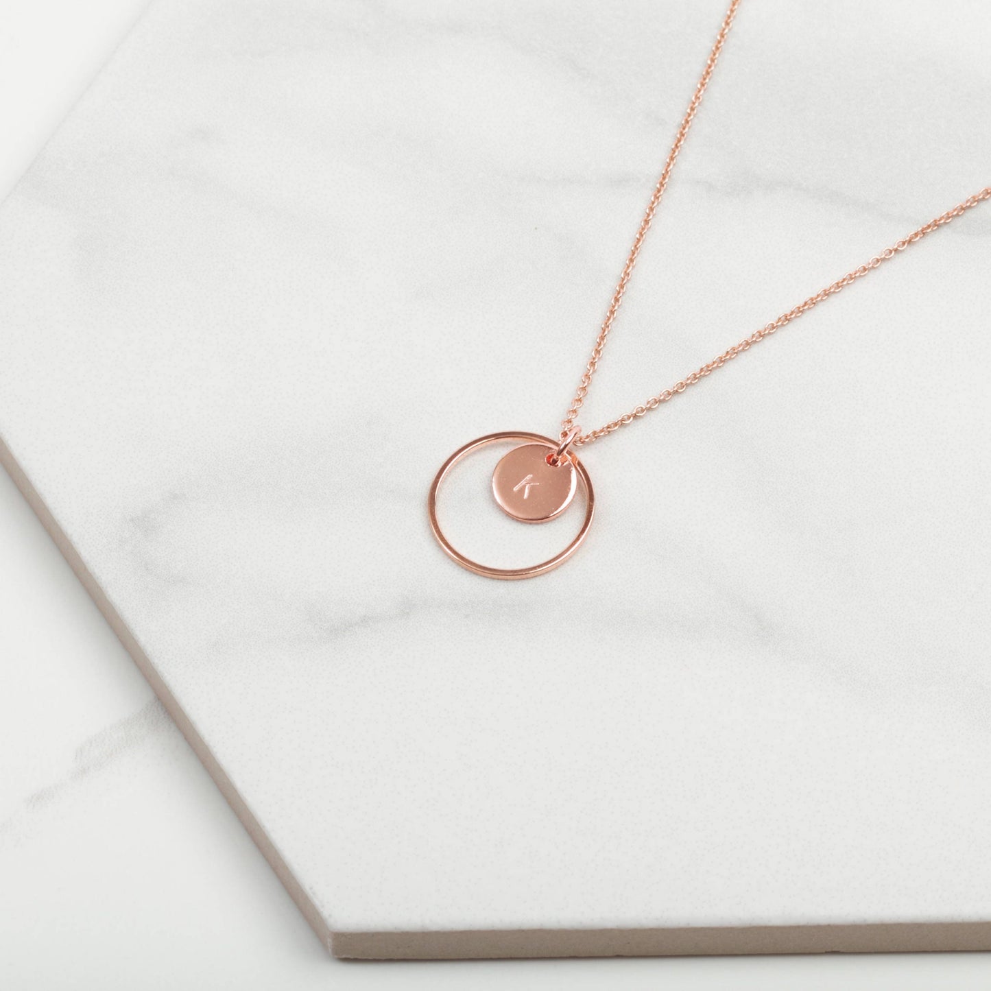 Silver circle personalised necklace, Karma necklace, Birthday Gift for her, Christmas gift for mum gran friend wife daughter, minimalist