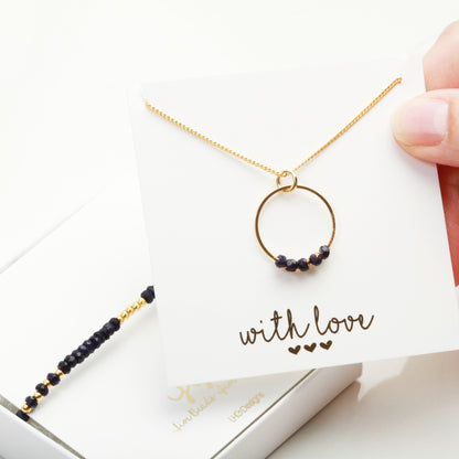 September Birthstone bracelet gift for her, Raw Sapphire Bracelet, September birthday gift, Birthday bracelet, September jewellery