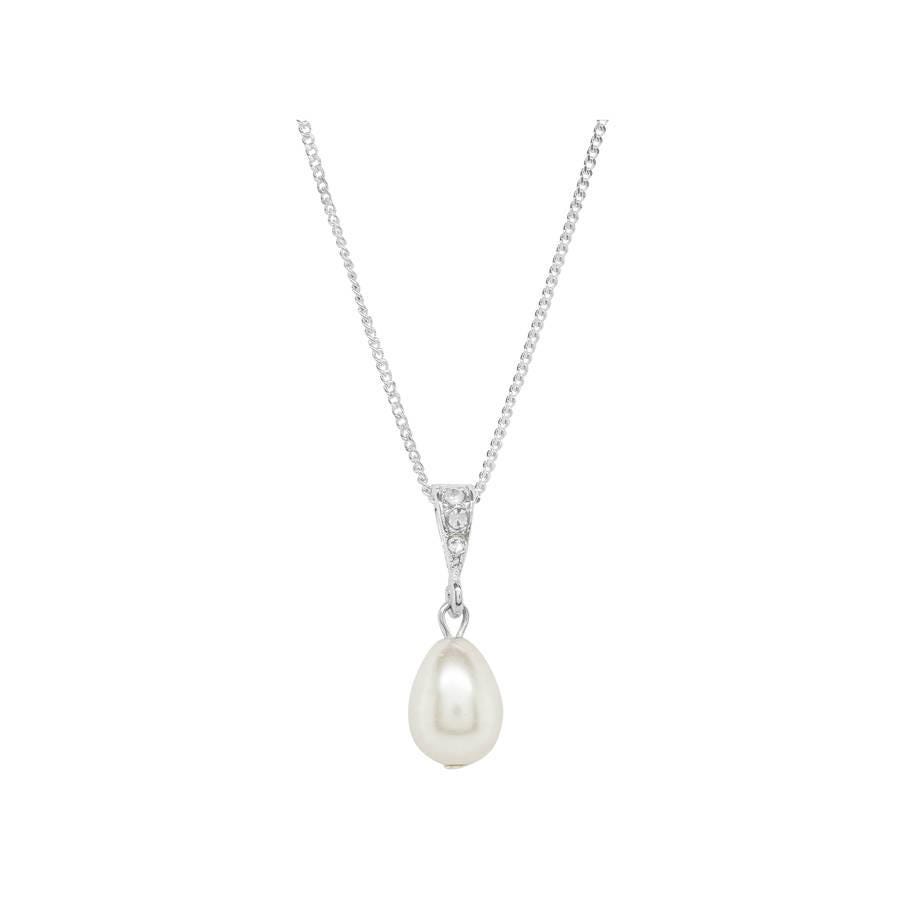 Single Real Pearl Necklace, Freshwater Pearl Pendent Necklace, Bridal Jewelry, Wedding Necklace, Christmas Necklace, Bridesmaid Gift for Her