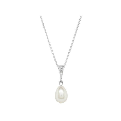 Single Real Pearl Necklace, Freshwater Pearl Pendent Necklace, Bridal Jewelry, Wedding Necklace, Christmas Necklace, Bridesmaid Gift for Her