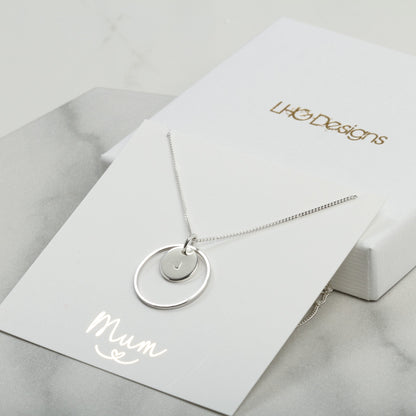 Minimalist Circle Necklace, Custom name necklace, Dainty personalized necklace, Gift for her, Baby name necklace, Personalised gift,