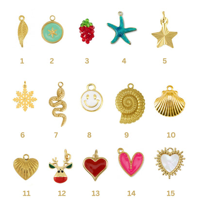 Build Your Own Custom Charm Necklace, Gold Charm Necklace, Customizable Charm Necklace, Vintage Style Chunky Necklace, Multi Charm Necklace