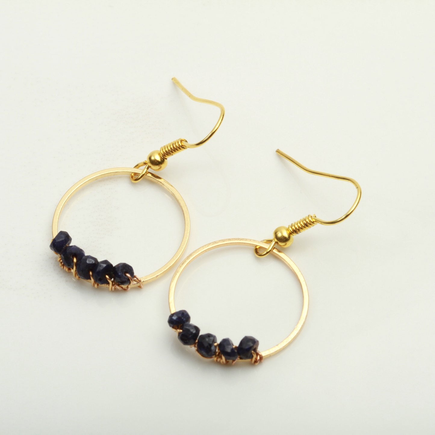 January Garnet birthstone Gemstone Circle earrings, Birthday Gift for Women, Birthstone Gifts for Women, January Birthstone jewellery