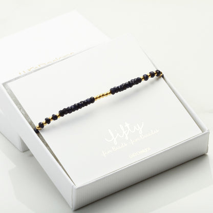 September Birthstone bracelet gift for her, Raw Sapphire Bracelet, September birthday gift, Birthday bracelet, September jewellery