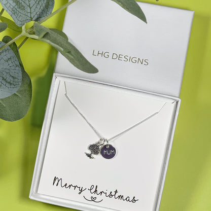 Personalised Tree  of Life Name Necklace, Sterling Silver, Gift for Mum, Tree of Life Necklace, Christmas gift, Christmas gift for Mum,