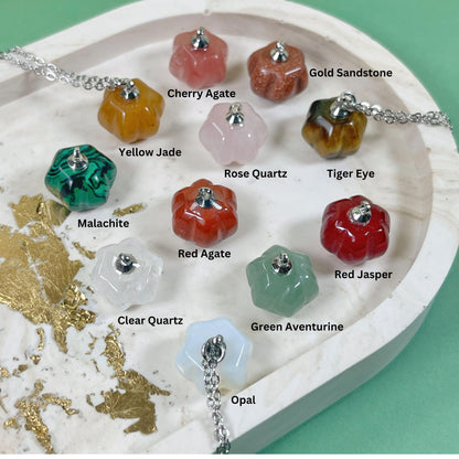 Pumpkin gemstone silver earrings, Halloween gift, Autumn jewelry, Halloween Jewelry, Opal earrings, Pumpkin earrings