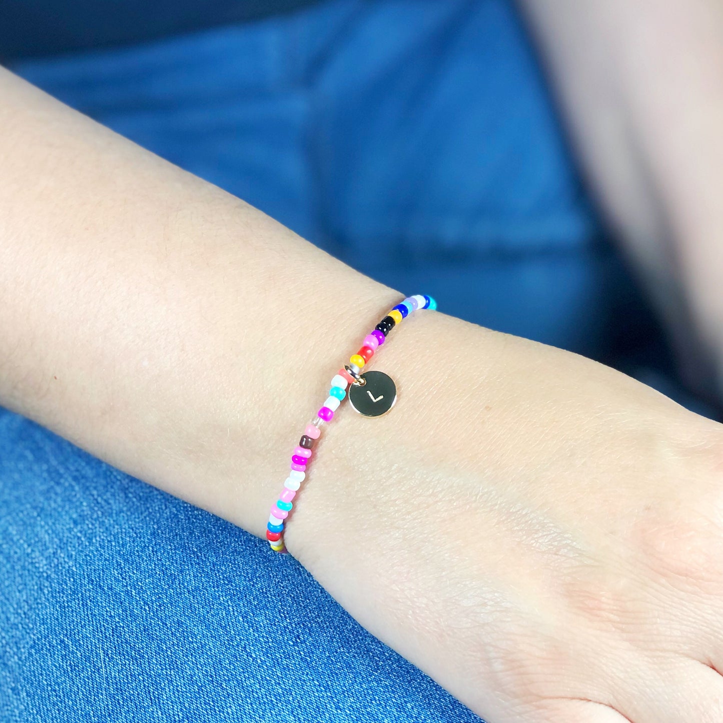 Handmade beaded bracelet, Y2K Bracelet, Colourful custom beaded bracelet, Personalised beaded bracelet, Gift for friend, birthday gift