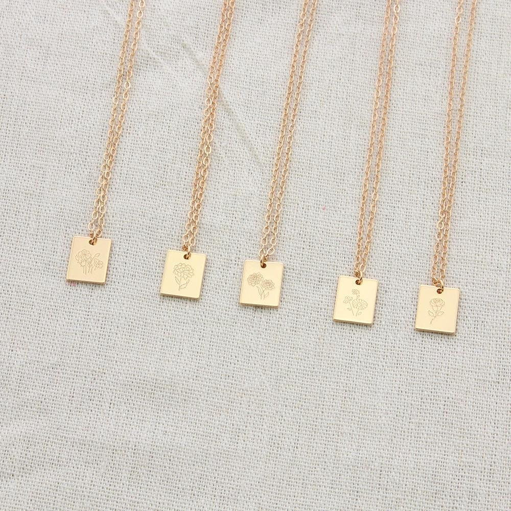 October birthday gift, October birth flower necklace, October birthstone necklace, birth flower necklace, birthday gift for her, birthstone