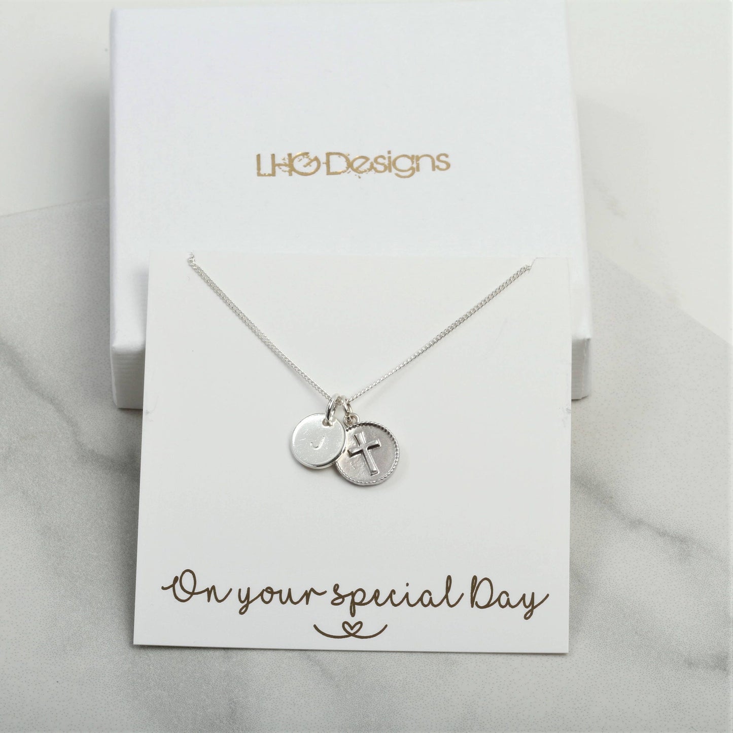 Personalised Silver Cross necklace, First holy communion gifts, Baptism Christening Gifts for girls, goddaughter, daughter, baby jewellery