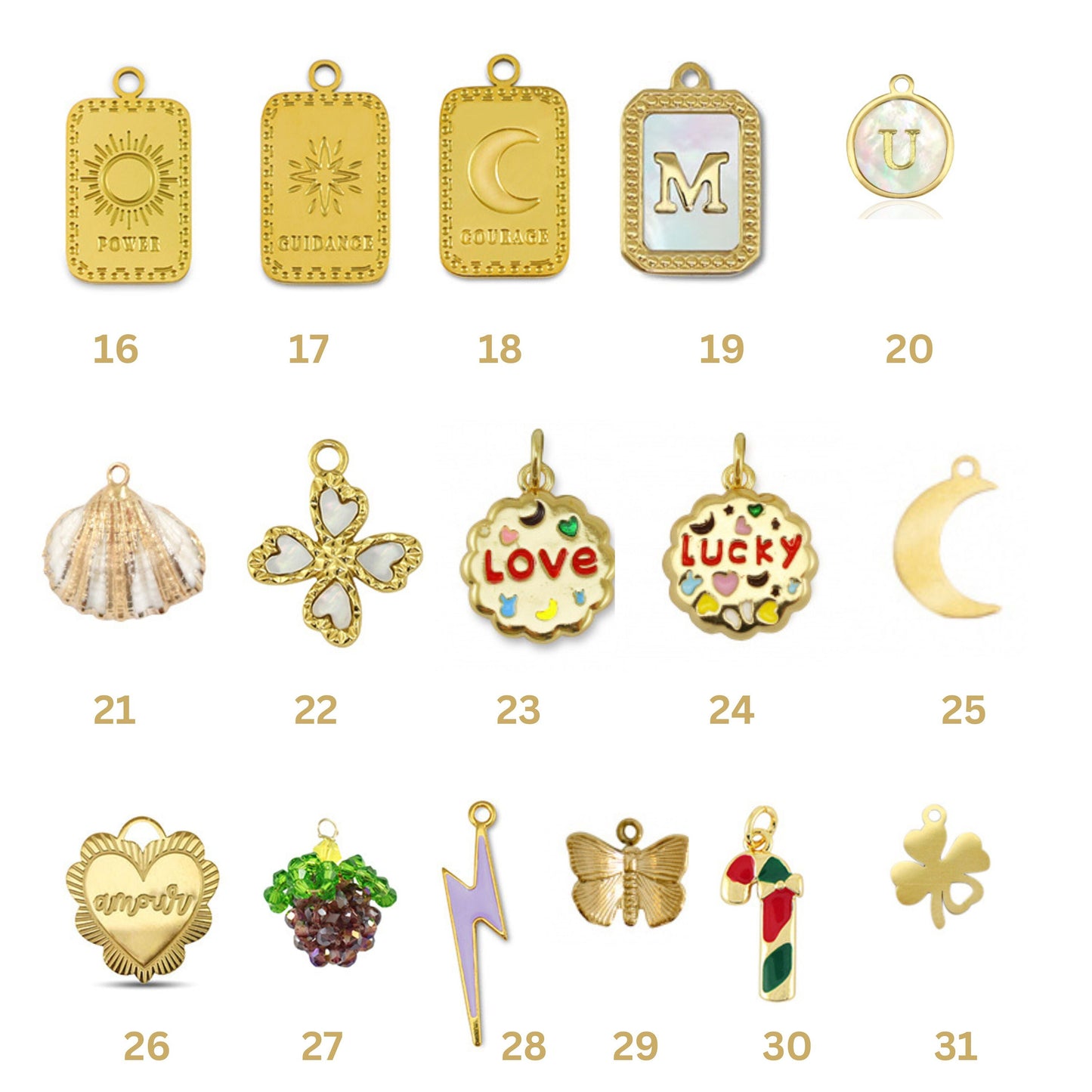 Build Your Own Custom Charm Necklace, Gold Charm Necklace, Customizable Charm Necklace, Vintage Style Chunky Necklace, Multi Charm Necklace