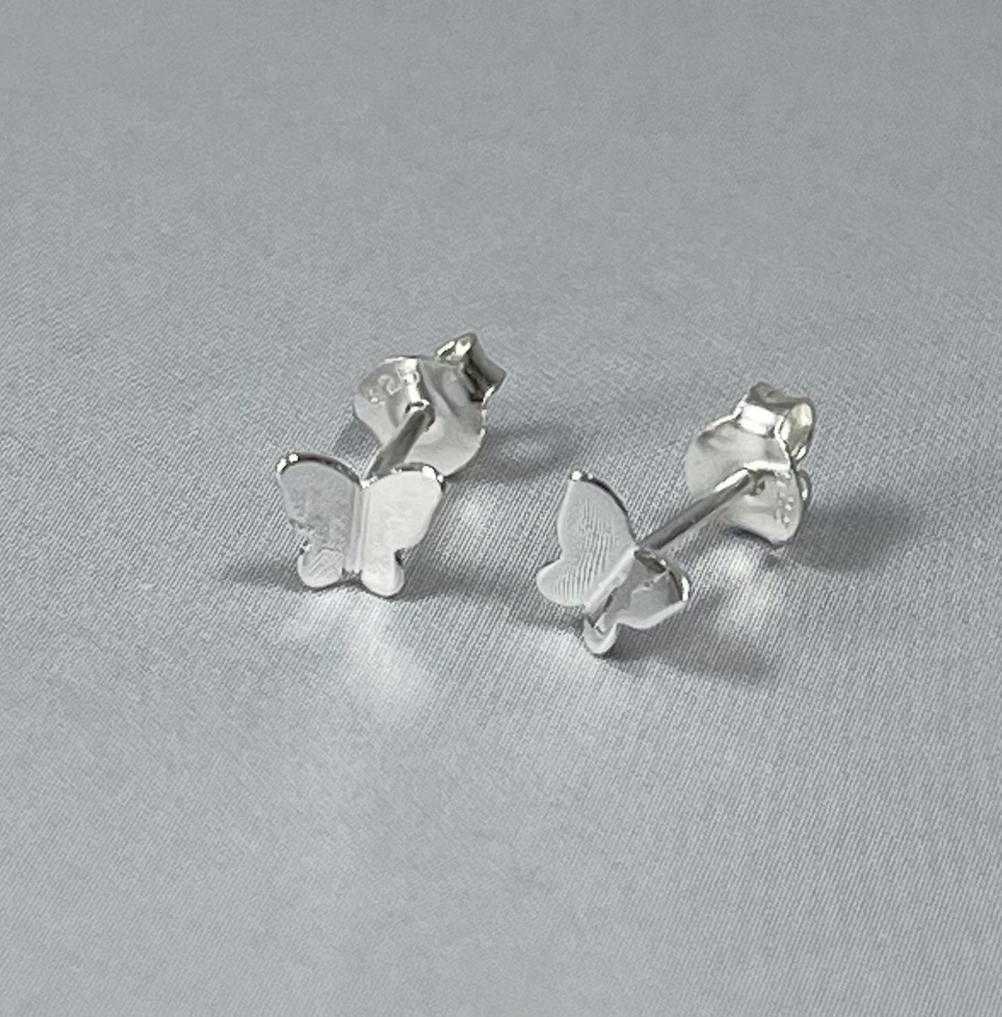 Tiny Dainty Butterfly stud earrings, Sterling Silver, Gold, Dainty Stud earrings, Tiny earrings, Butterfly stud earrings, kids
