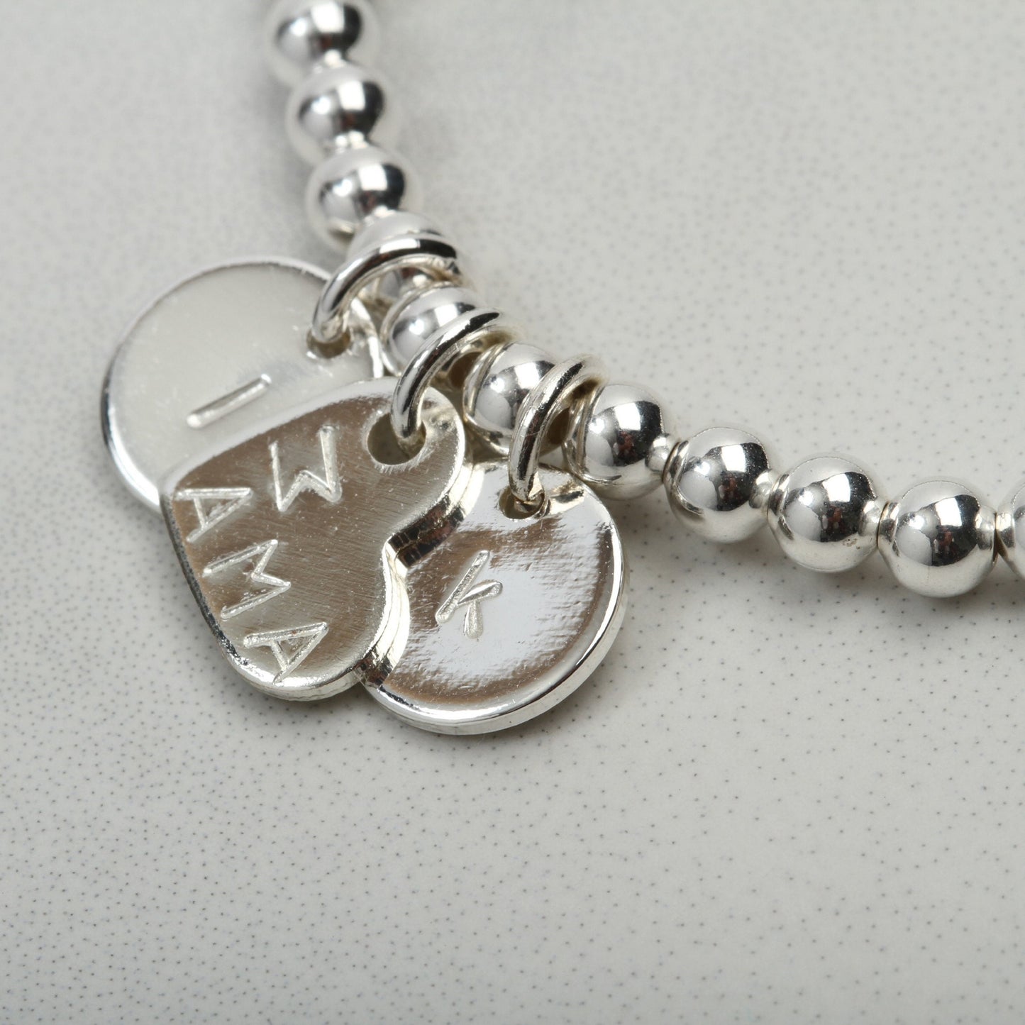 First Mother's Day Gift, Nana Gran Mothers Day bracelet, Personalised Bracelet gift, Personalised Jewellery, Mama and Child initial bracelet