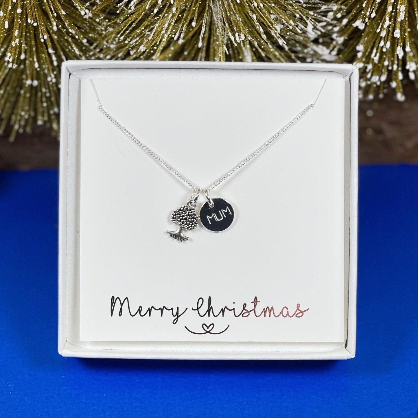 Personalised Tree  of Life Name Necklace, Sterling Silver, Gift for Mum, Tree of Life Necklace, Christmas gift, Christmas gift for Mum,