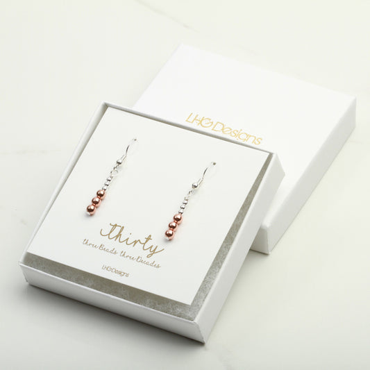 30th Birthday Earrings,30th Birthday Gift For Her,30th Birthday Ideas,30th Birthday Gift For Daughter,30th Birthday,Sterling Silver 30th