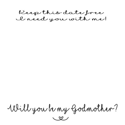 Will You Be My Godmother gift, Godmother Personalised Bracelet, Godmother Proposal, Godmother Bracelet, Godmother Card, Silver stretch date