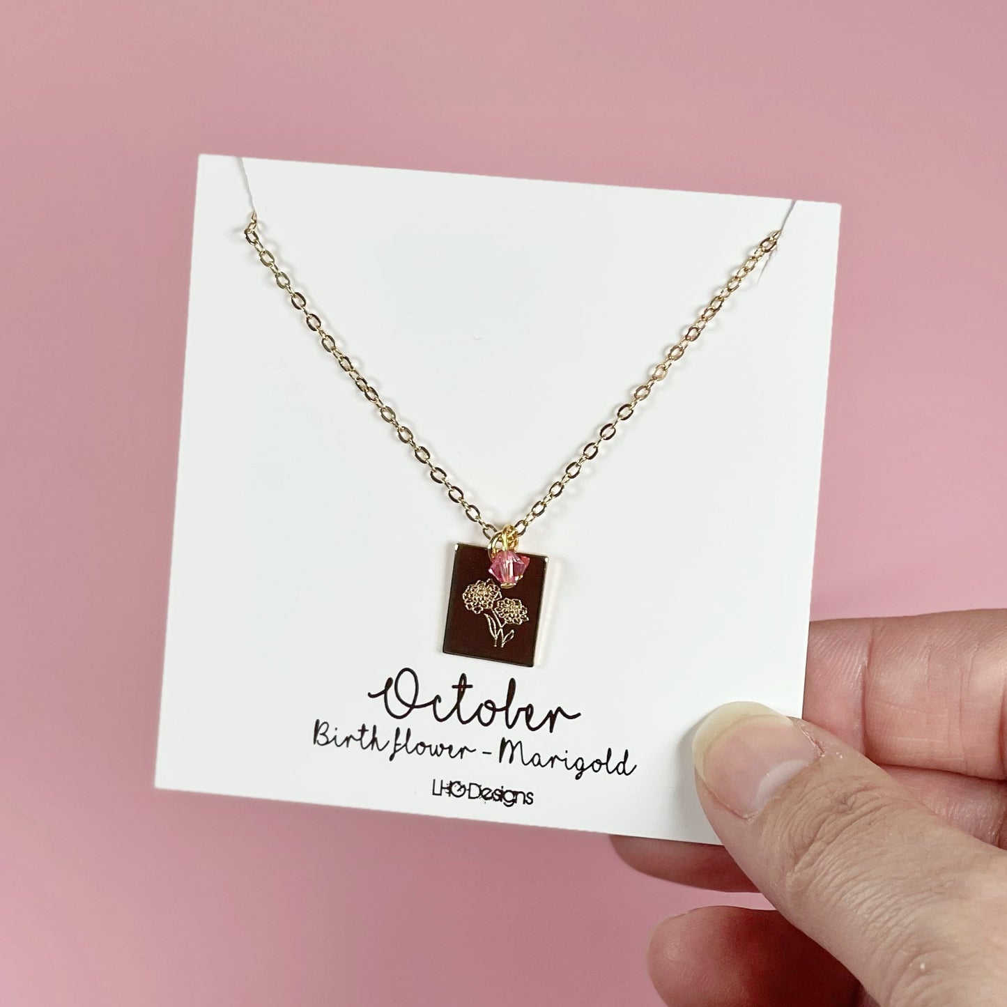 SWAROVSKI BIRTHSTONE NECKLACE, February birthstone necklace, birthday gift for her, February birthday gift for her, February Birthflower