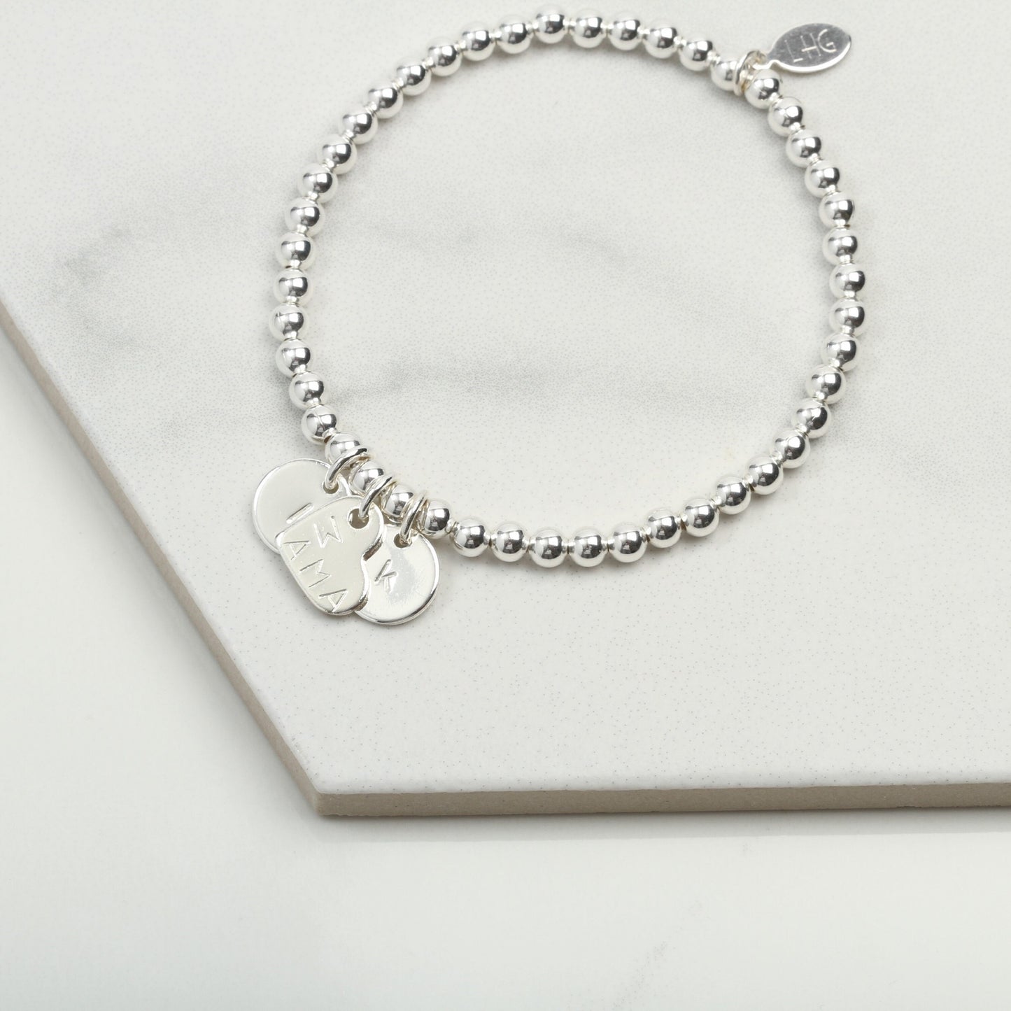 First Mother's Day Gift, Nana Gran Mothers Day bracelet, Personalised Bracelet gift, Personalised Jewellery, Mama and Child initial bracelet