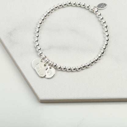 First Mother's Day Gift, Nana Gran Mothers Day bracelet, Personalised Bracelet gift, Personalised Jewellery, Mama and Child initial bracelet