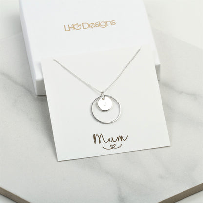 Minimalist Circle Necklace, Custom name necklace, Dainty personalized necklace, Gift for her, Baby name necklace, Personalised gift,