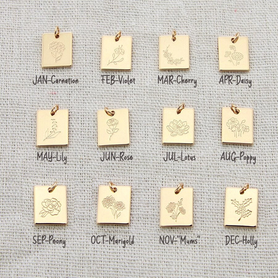 October birthday gift, October birth flower necklace, October birthstone necklace, birth flower necklace, birthday gift for her, birthstone