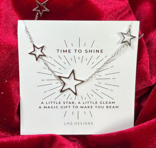 Time to Shine Multi Star necklace